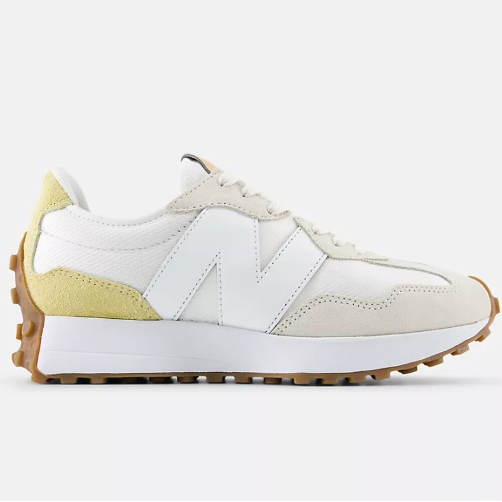 New Balance 327 Casual "2025" Womens Sneakers Shoes White Citrus Yellow size 7 - Picture 2 of 7